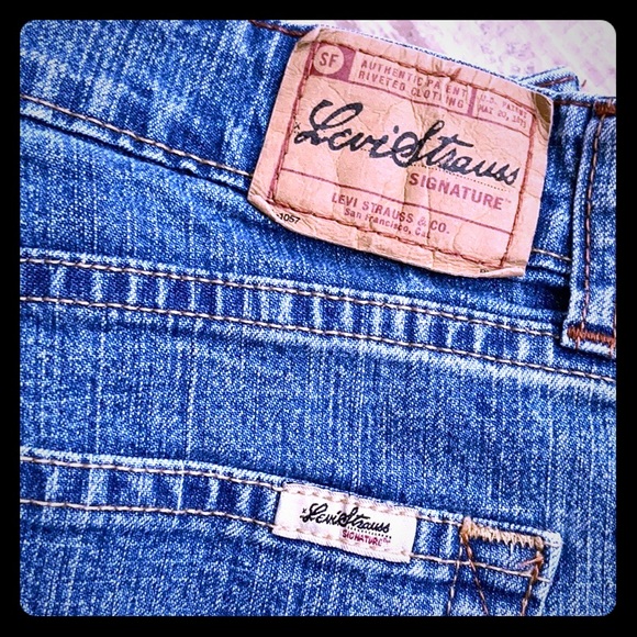 levi strauss signature mid rise straight leg jeans